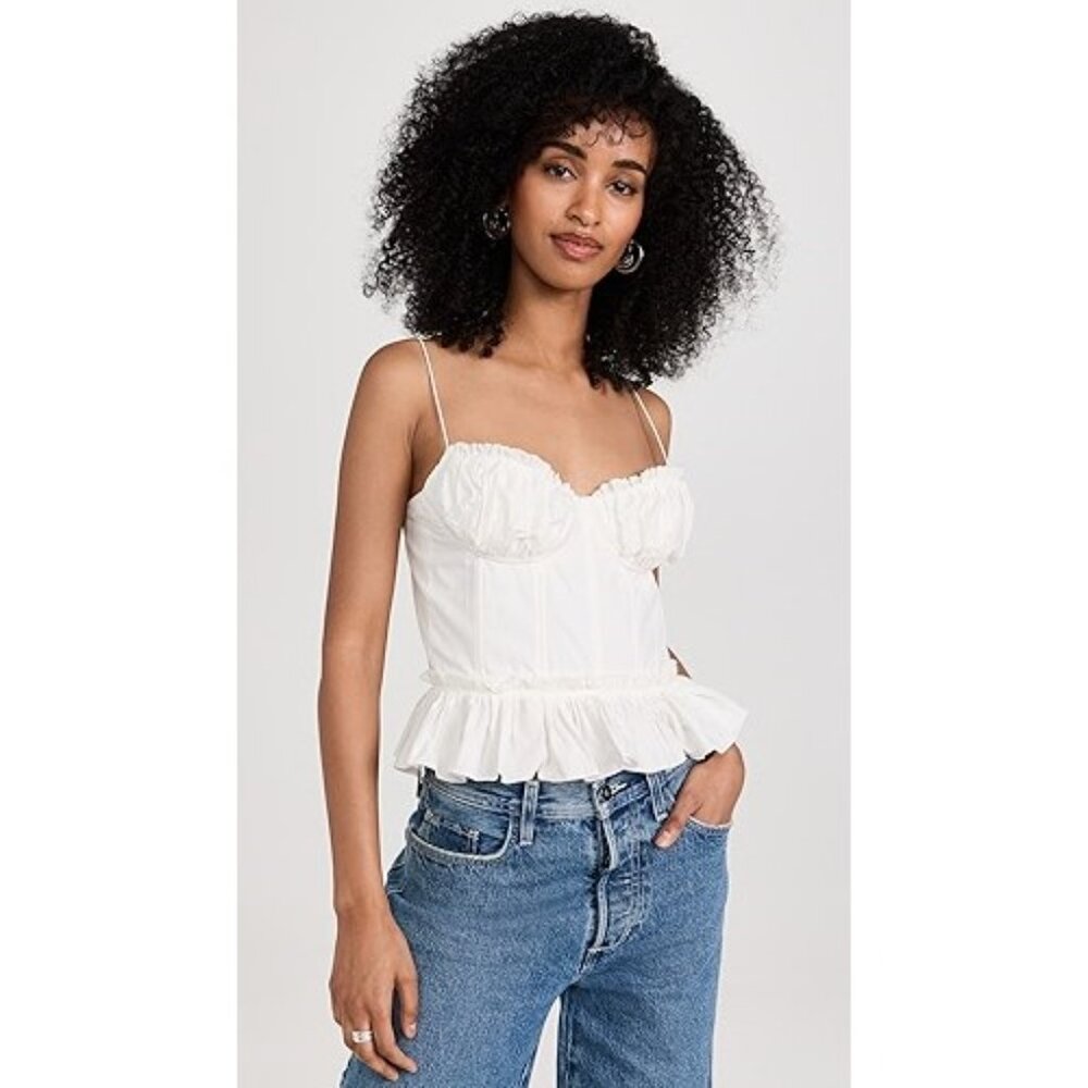 EN SAISON Women's Raina Bustier Top Size S In Off White